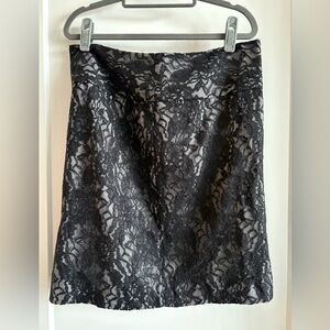 The Limited Black Lace Pencil Skirt
